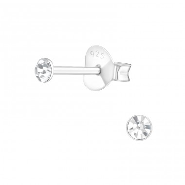 Silber rund 2,5 mm - 925er Silber Basic Ohrstecker A4S17547