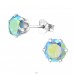6mm Round zirconia stud - 925 Sterling Silver Basic Ear Studs A4S17561