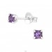 Square 3mm - 925 Sterling Silver Basic Ear Studs A4S18336