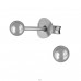 Ball 3mm - 925 Sterling Silver Basic Ear Studs A4S20378