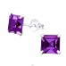 Square 6mm - 925 Sterling Silver Basic Ear Studs A4S20575