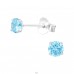 Round 4mm - 925 Sterling Silver Basic Ear Studs A4S20995