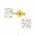 Round 6mm - 925 Sterling Silver Basic Ear Studs A4S21812