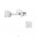 Round 3mm - 925 Sterling Silver Basic Ear Studs A4S22949