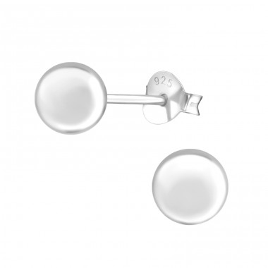 Silberkugel 6mm - 925er Silber Basic Ohrstecker A4S2402