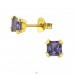 Silberquadrat 4mm - 925er Silber Basic Ohrstecker A4S24077