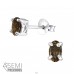 Oval - 925 Sterling Silver Basic Ear Studs A4S24112