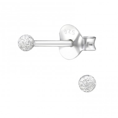 Ball 2mm - 925 Sterling Silver Basic Ear Studs A4S30270