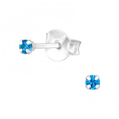 Round 2mm - 925 Sterling Silver Basic Ear Studs A4S31128