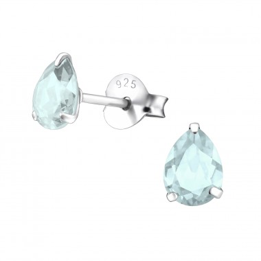 Pear 4x6mm  - 925 Sterling Silver Basic Ear Studs A4S31130