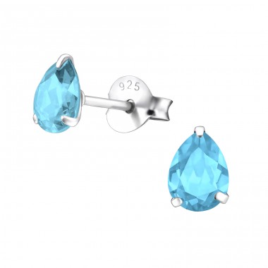 Pear 4x6mm  - 925 Sterling Silver Basic Ear Studs A4S31130