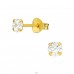 Round 4mm - 925 Sterling Silver Basic Ear Studs A4S35332