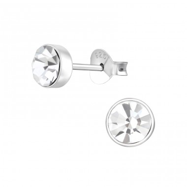 Round 5mm - 925 Sterling Silver Basic Ear Studs A4S36267