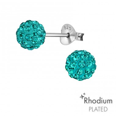 Ball 6mm - 925 Sterling Silver Basic Ear Studs A4S39262