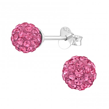 6mm Koule - Šperkovní Stříbro 925 Základní Náušnice A4S39265