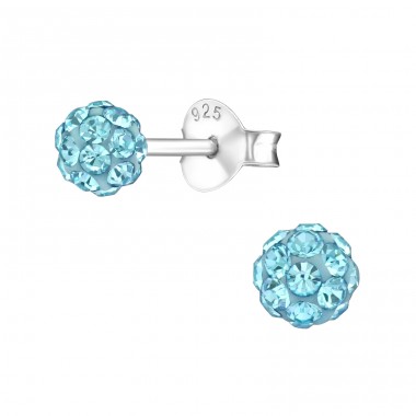 Ball 4mm - 925 Sterling Silver Basic Ear Studs A4S39278