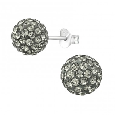 Ball 8mm - 925 Sterling Silver Basic Ear Studs A4S39283