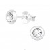 Cristal rotund 5mm - Argint 925 Cercei Clasice A4S41595