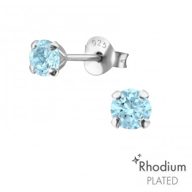 4mm Kulaté - Šperkovní Stříbro 925 Základní Náušnice A4S45611
