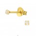 Cercei rotunzi 2mm placati cu aur - Argint 925 Cercei Clasice A4S46352