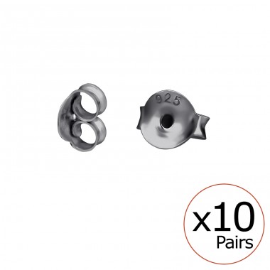 Schmetterlingsrücken 10 Paar - 925Er Silber Accessoires Für Silberschmuck A4S49123