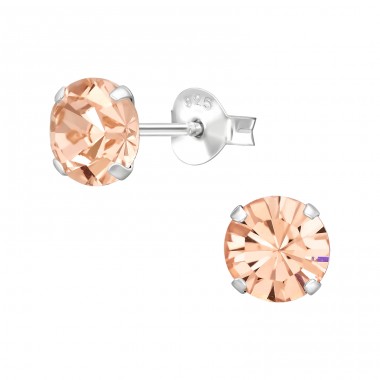 Round 6mm - 925 Sterling Silver Basic Ear Studs A4S50496