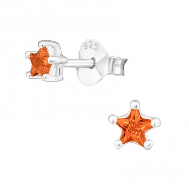 Strieborná Hviezda 3mm - Striebro 925 Základné náušnice A4S5269