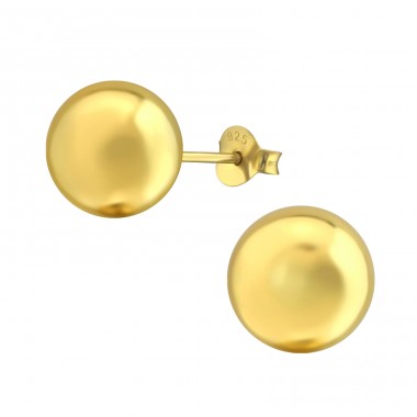 Strieborná Guľa 10mm - Striebro 925 Základné náušnice A4S7989