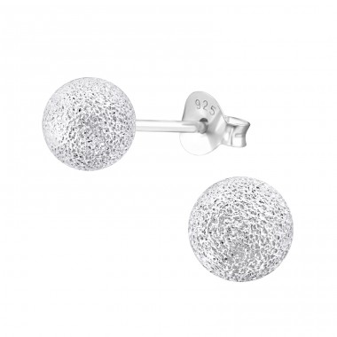 Strieborná Guľa 6mm - Striebro 925 Základné náušnice A4S8799