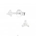 Triangle 3mm - 925 Sterling Silver Basic Ear Studs A4S9467