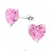 Heart 9mm - 925 Sterling Silver Basic Ear Studs A4S9524