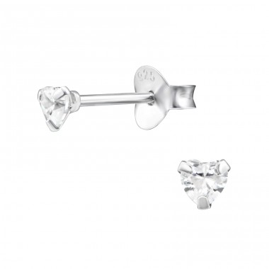 Triangle 3mm - 925 Sterling Silver Basic Ear Studs A4S9790
