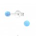 Ball Opal - 925 Sterling Silver Ear Studs with semi-precious stones A4S23610