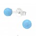 Ball Opal - 925 Sterling Silver Ear Studs with semi-precious stones A4S23611