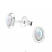 Oval Opal - 925 Sterling Silver Ear Studs with semi-precious stones A4S26901