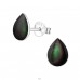 Teardrop - 925 Sterling Silver Ear Studs with semi-precious stones A4S27774