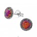 Runder Opal - 925 Sterling Silber Ohrstecker mit Opal A4S29346