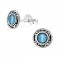 Synthetic: Blue Chalcedony Cat Eye