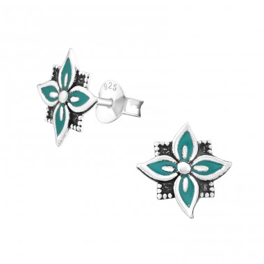 Floare - Argint 925 Cercei cu pietre semipreţioase A4S31348