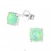Round - 925 Sterling Silver Ear Studs with semi-precious stones A4S34898