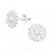 Filigree - 925 Sterling Silver Ear Studs with semi-precious stones A4S38888