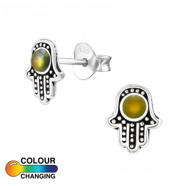 Hamsa - Argint 925 Cercei cu pietre semipreţioase A4S39973
