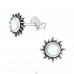 Sun - 925 Sterling Silver Plain Ear Studs A4S40916