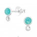 Opal si cristal - Argint 925 Cercei Cu Pietre Semipreţioase A4S44642