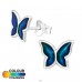 Fluturas colorat - Argint 925 Cercei Cu Pietre Semipreţioase A4S47082