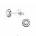 Rund mit Halbedelstein - 925Er Silber Ohrstecker Mit Halbedelsteinen A4S48184