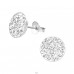 Rad - 925er Silber Ohrstecker mit Kristall A4S2375