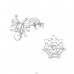 Spider And Spider Web - 925 Sterling Silver Ear Studs with Crystal stones A4S30232