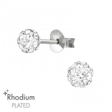 4 mm rund - Schmuck Sterling Silber 925 Basic Ohrringe A4S36142