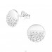 Round - 925 Sterling Silver Ear Studs with Crystal stones A4S38285